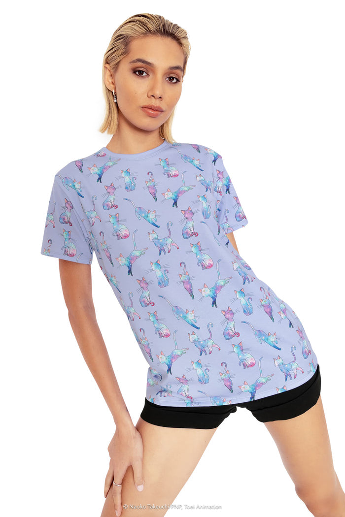 BlackMilk Clothing x Pretty Guardian Sailor Moon - Luna Galaxy Boyfriend Tee - Sailor Moon Merchandise - Collaboration apparel - Licenced.