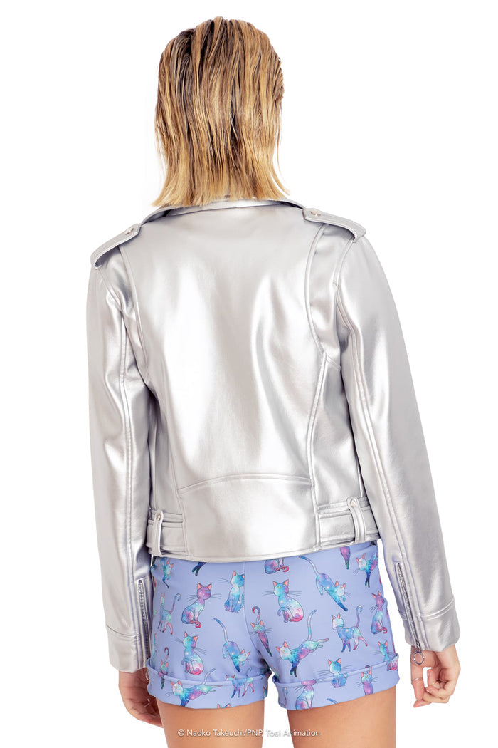 BlackMilk Clothing x Pretty Guardian Sailor Moon - Luna Galaxy Moto Jacket - Sailor Moon Merchandise - Collaboration apparel - Licenced.