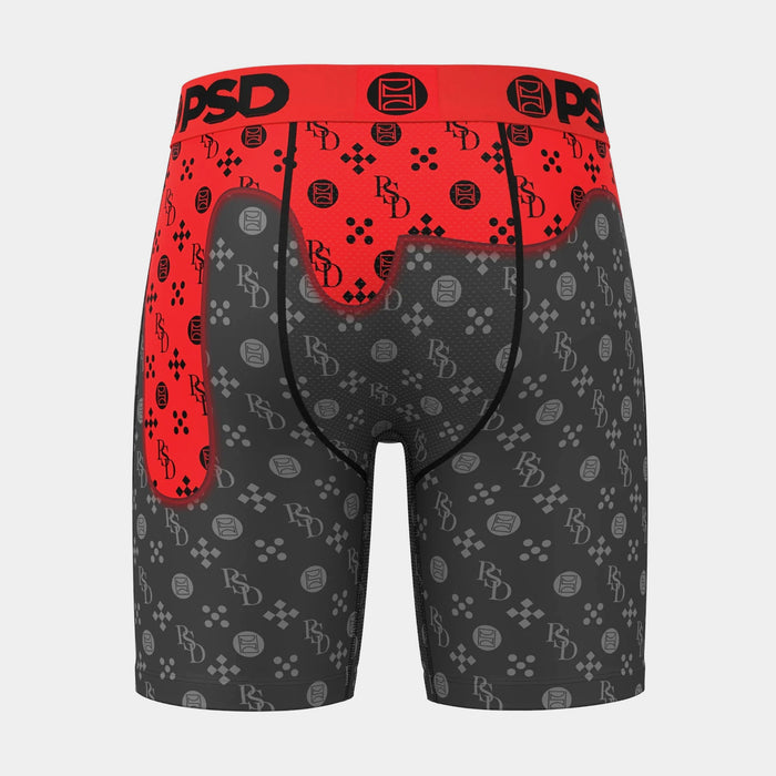 Lux Drip Mens Boxers (Grey/Red)