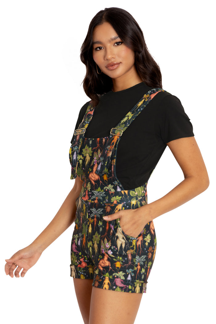 BlackMilk Clothing - Mandrakes Short Overalls