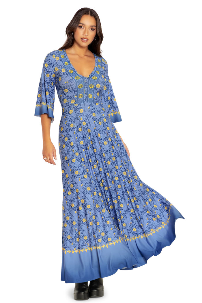 BlackMilk Clothing x Warner Brothers Game of Thrones - Margaery Tyrell  Sleeve Maxi Dress - Warner Bros. Merchandise - Collaboration apparel - Licenced.
