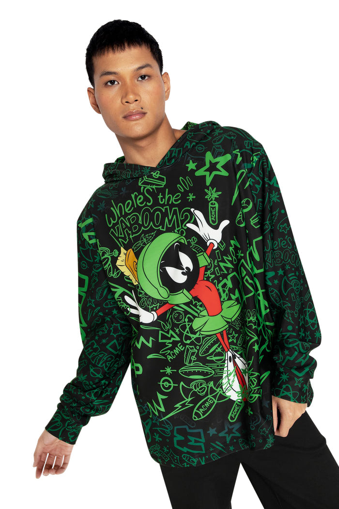 BlackMilk Clothing x Warner Brothers Looney Tunes - Marvin The Martian Hoodie Sweater - Warner Bros. Merchandise - Collaboration apparel - Licenced.