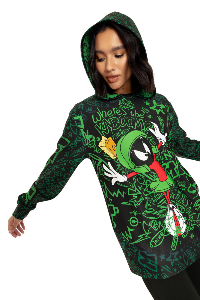 BlackMilk Clothing x Warner Brothers Looney Tunes - Marvin The Martian Hoodie Sweater - Warner Bros. Merchandise - Collaboration apparel - Licenced.