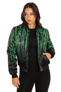 BlackMilk Clothing - Matrix Code Shiny Bomber Jacket