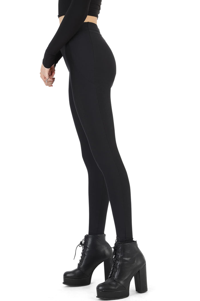 BlackMilk Clothing - Black Matte High Waisted Pocket Leggings