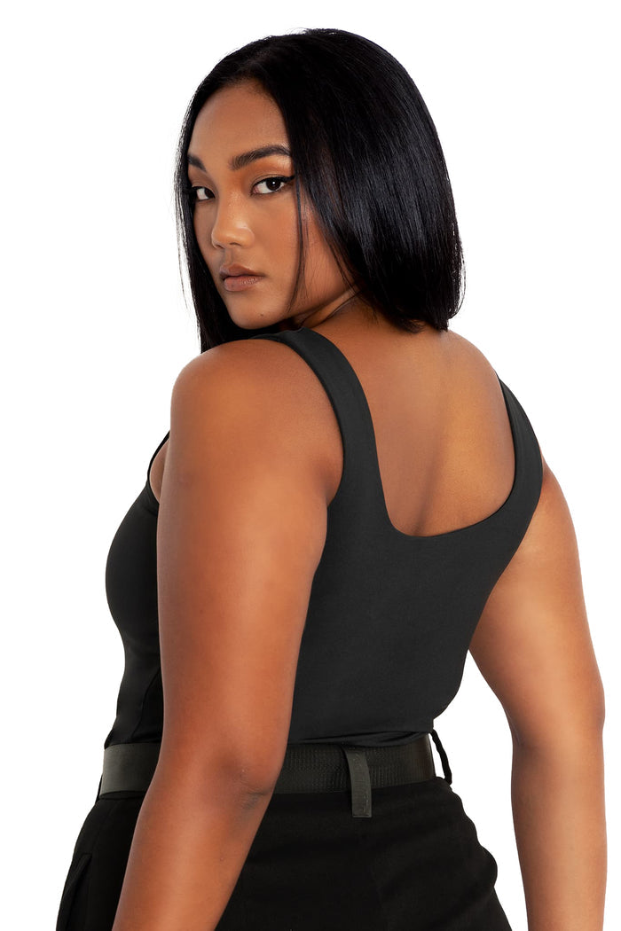 BlackMilk Clothing - Black Matte Tank Top