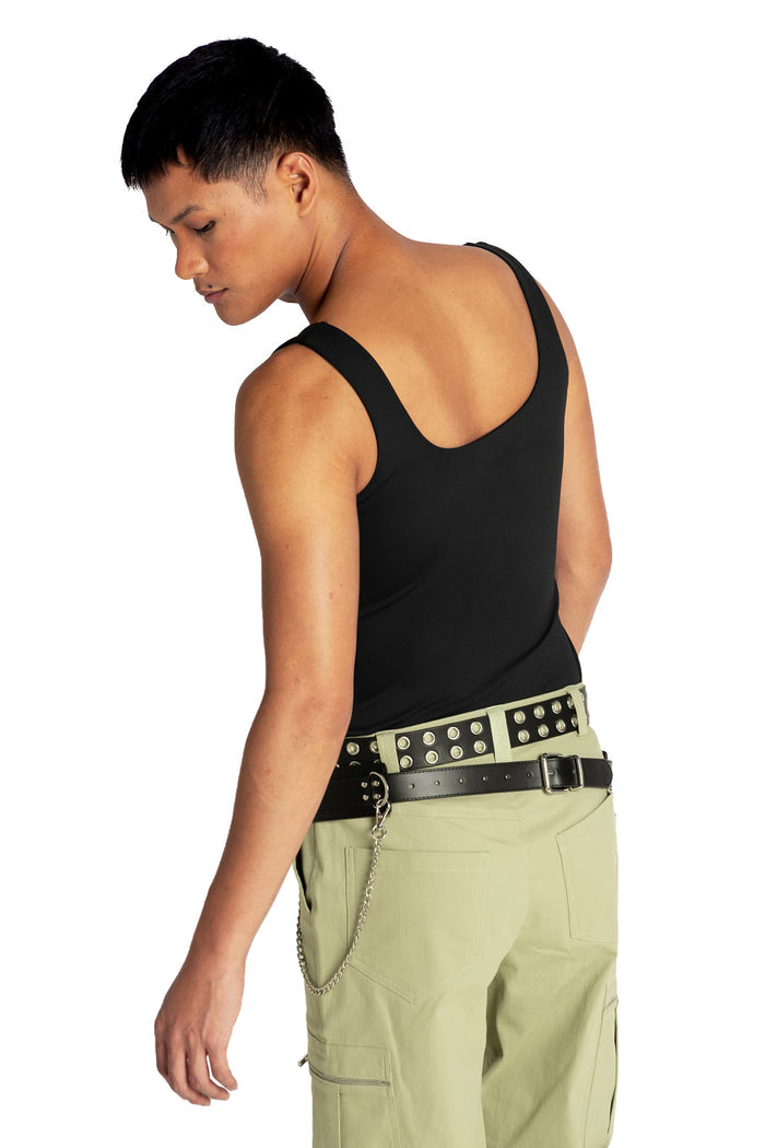 BlackMilk Clothing - Black Matte Tank Top