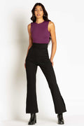 Matte Mulberry Crew Neck Cropped Tank