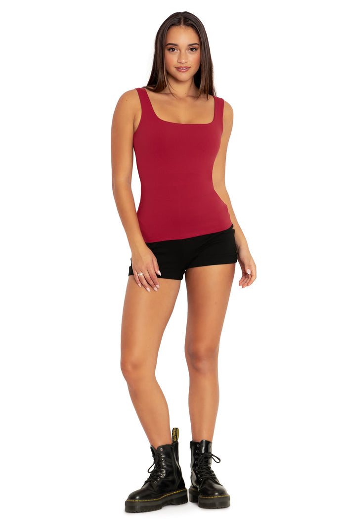 BlackMilk Clothing - Matte Scarlet Tank Top