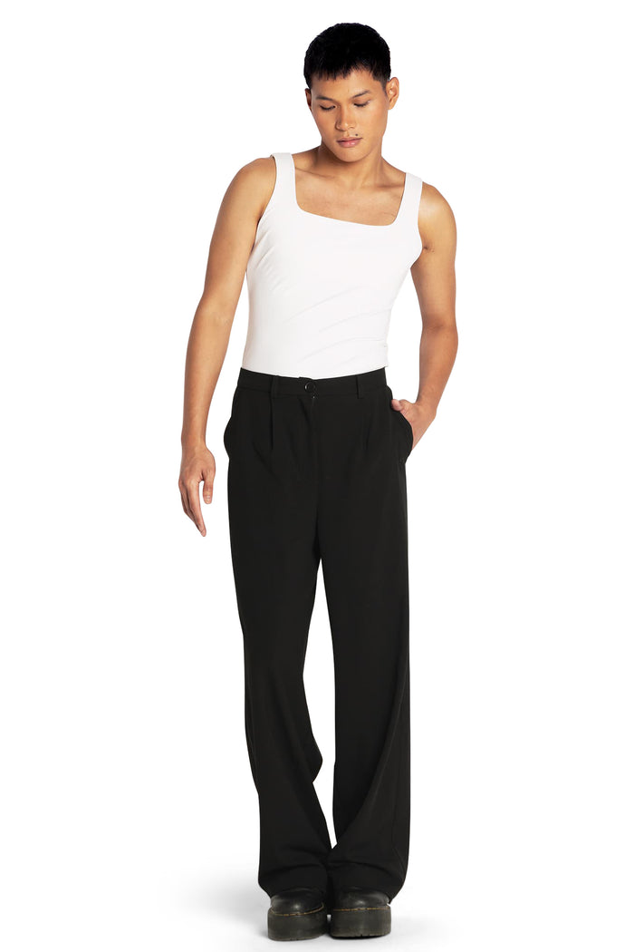 BlackMilk Clothing - White Matte Tank Top