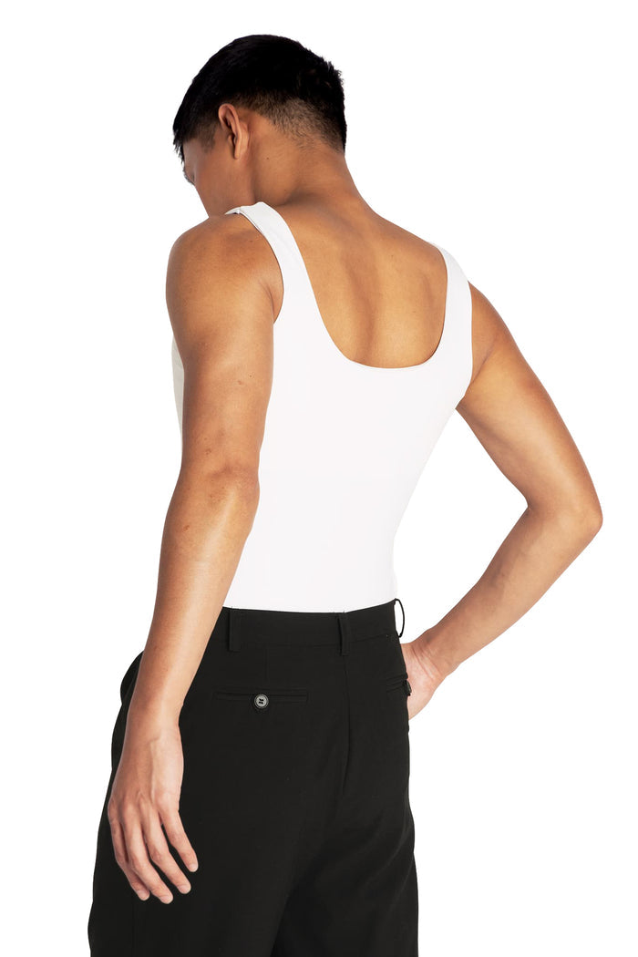 BlackMilk Clothing - White Matte Tank Top