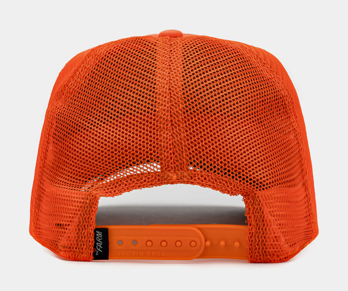 Maybe Game RLXD Trucker Mens Hat (Orange/Beige)