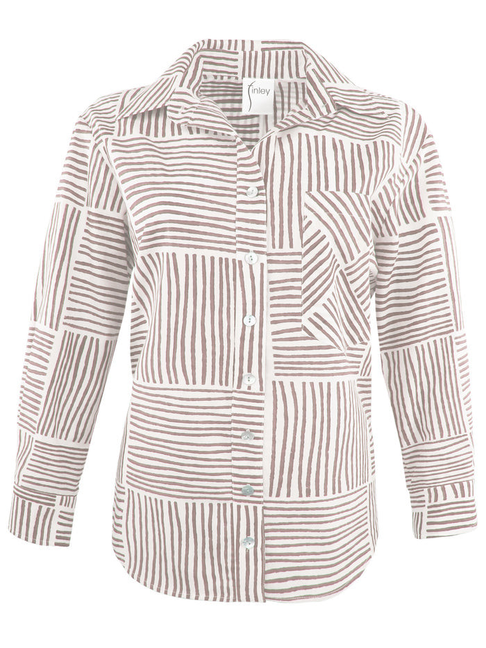 Patterned shirt on a white background