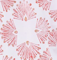 MENDED Jenny Top Coral Peacock Print