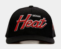 Miami Heat Team Script 2.0 Mens Snapback Hat (Black)