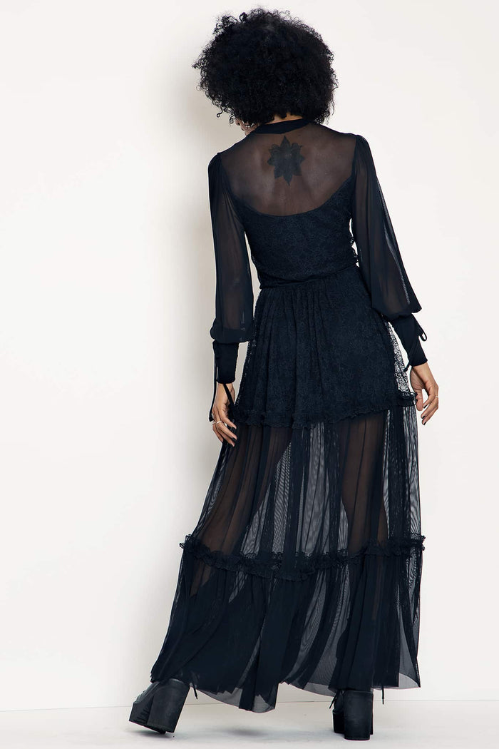 Midnight Ritual Sheer Maxi Dress