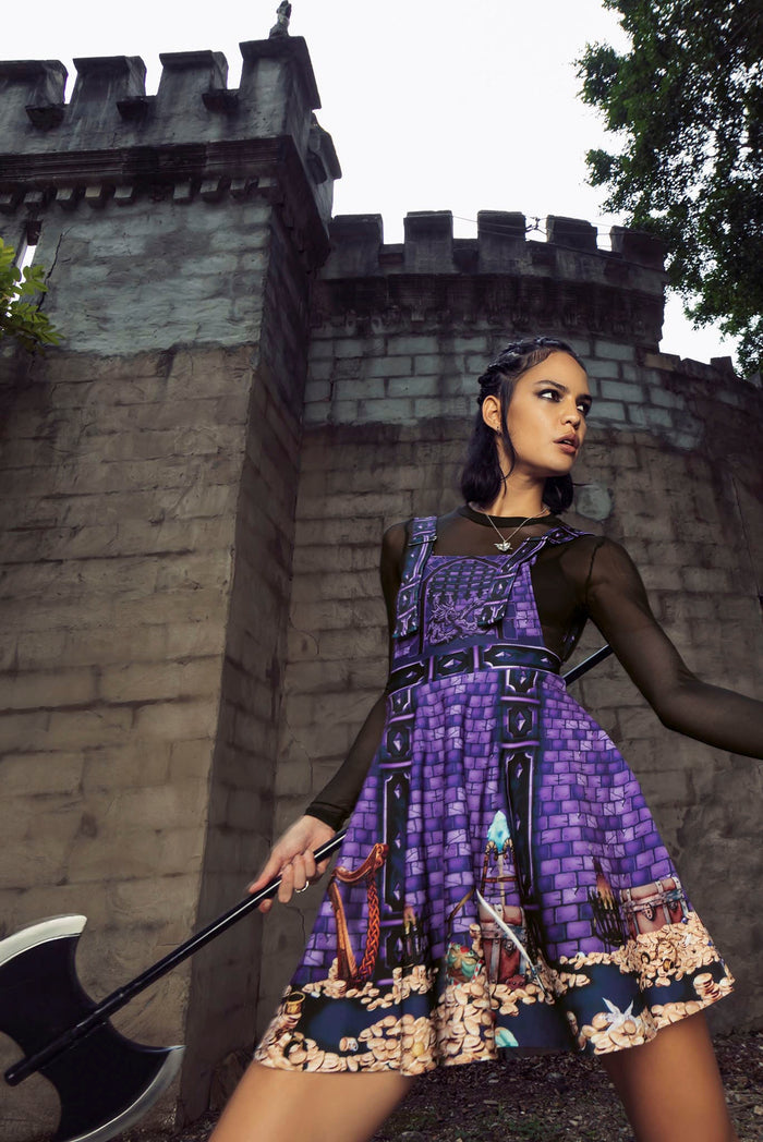 BlackMilk Clothing x Dungeons & Dragons - Dungeons And Dragons Mimic Apron Dress - Dungeons & Dragons Merchandise - Collaboration apparel - Licenced.