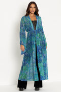 Monet Agapanthus Sheer Maxi Robe