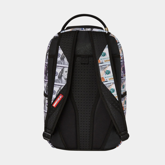 Money Splat Mens Backpack (Purple/Blue)