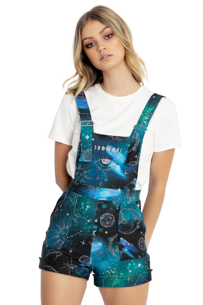 BlackMilk Clothing - Moon Child Short Overalls