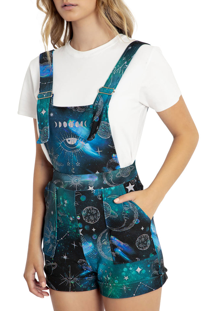 BlackMilk Clothing - Moon Child Short Overalls
