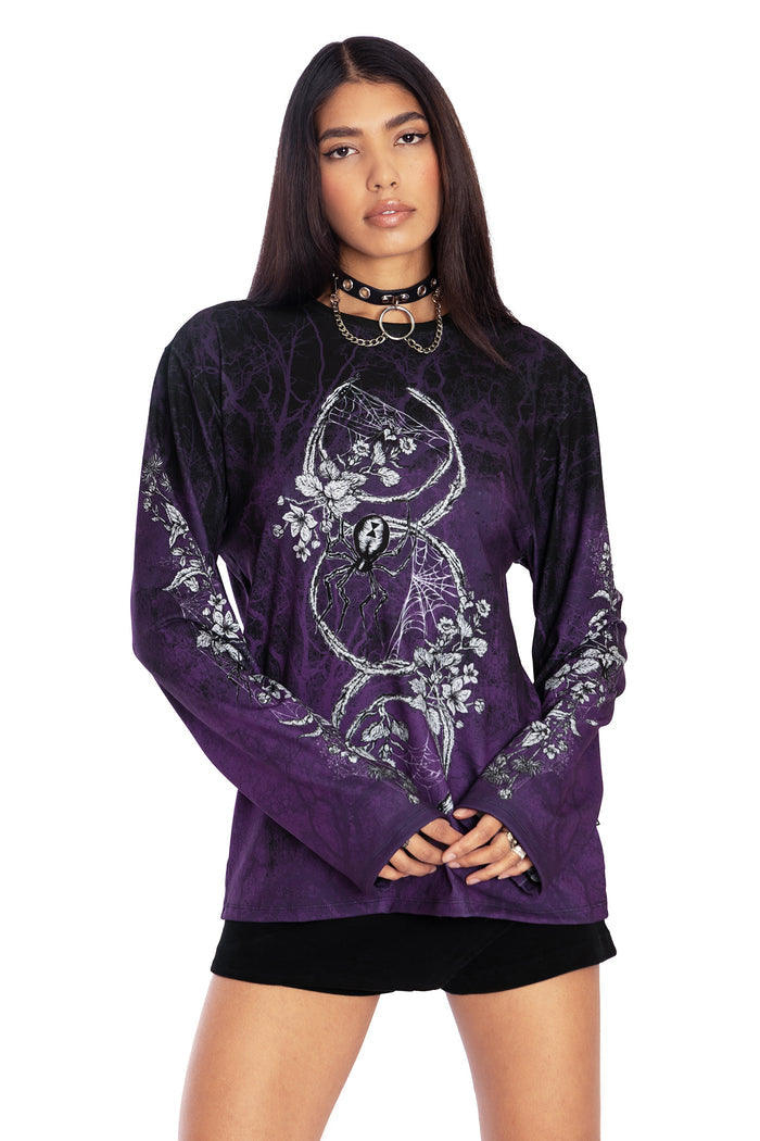 BlackMilk Clothing - Moon Magic Long Sleeve Oversized Tee