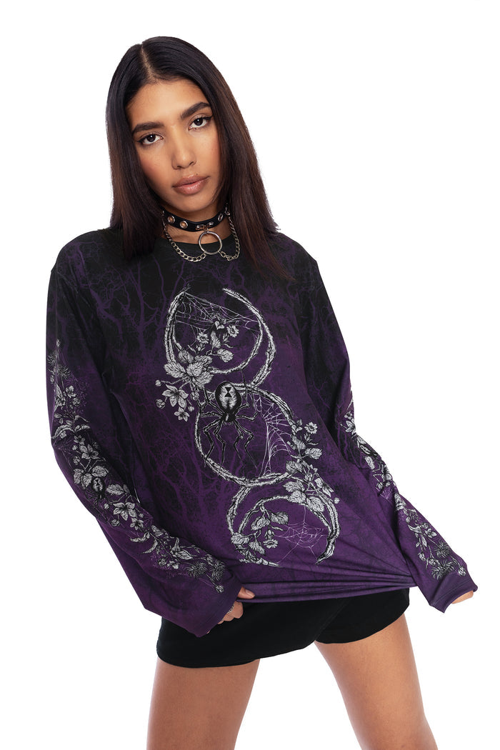 BlackMilk Clothing - Moon Magic Long Sleeve Oversized Tee