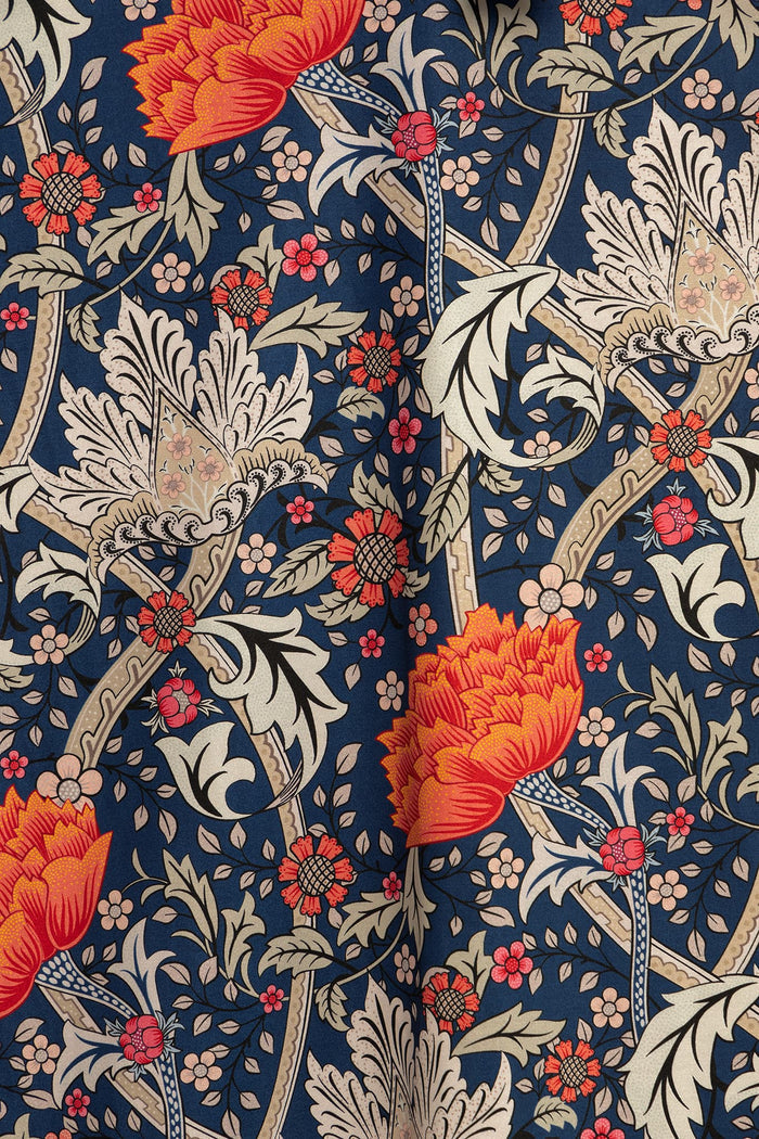BlackMilk Clothing - Morris Blue And Orange Rio Midi Dress