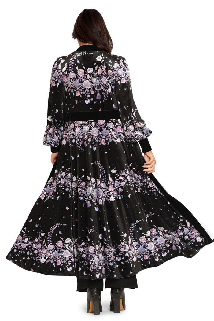 BlackMilk Clothing - Mother Of Pearl Velvet Maxi Jacket