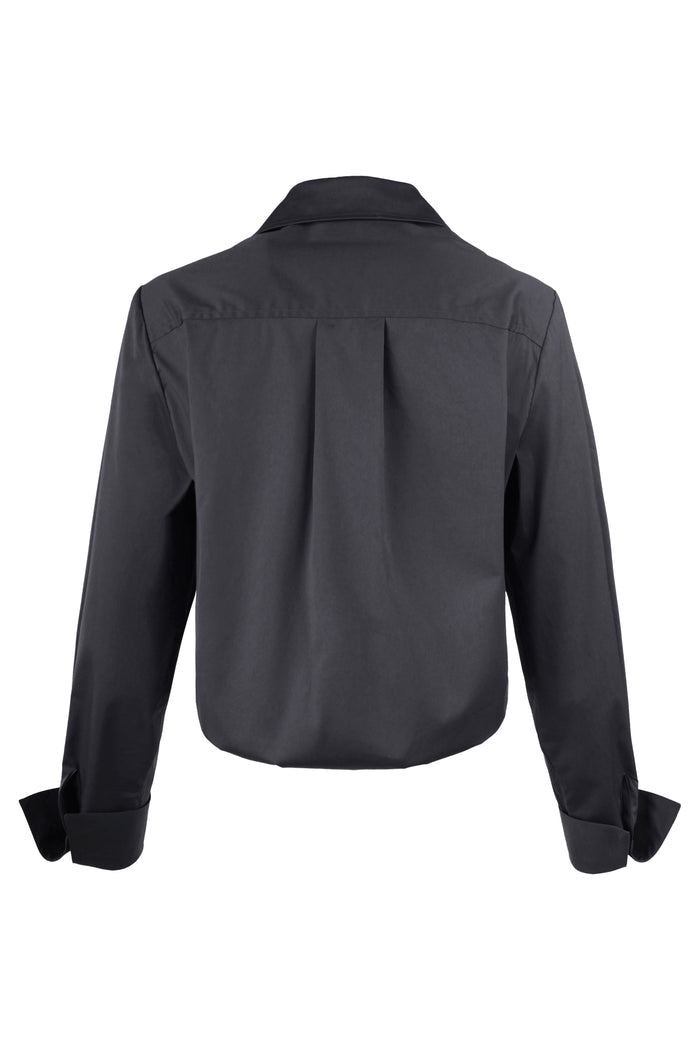 Moxie Shirt Black Silky Poplin