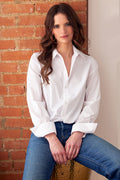 Moxie Shirt White Silky Poplin