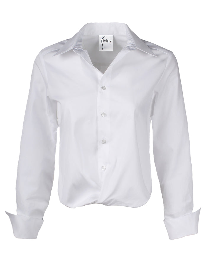 Moxie Shirt White Silky Poplin