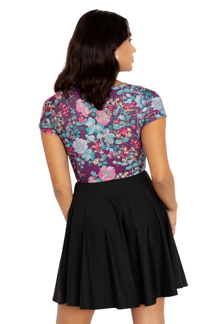 BlackMilk Clothing - Mucha Honeysuckle Toastie Cap Sleeve Crop