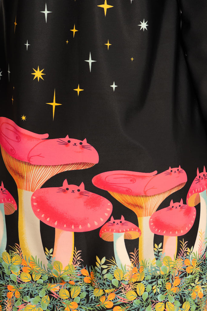 BlackMilk Clothing - Mushroom Cats Slouchy Hoodie