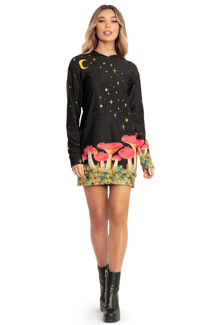 BlackMilk Clothing - Mushroom Cats Slouchy Hoodie