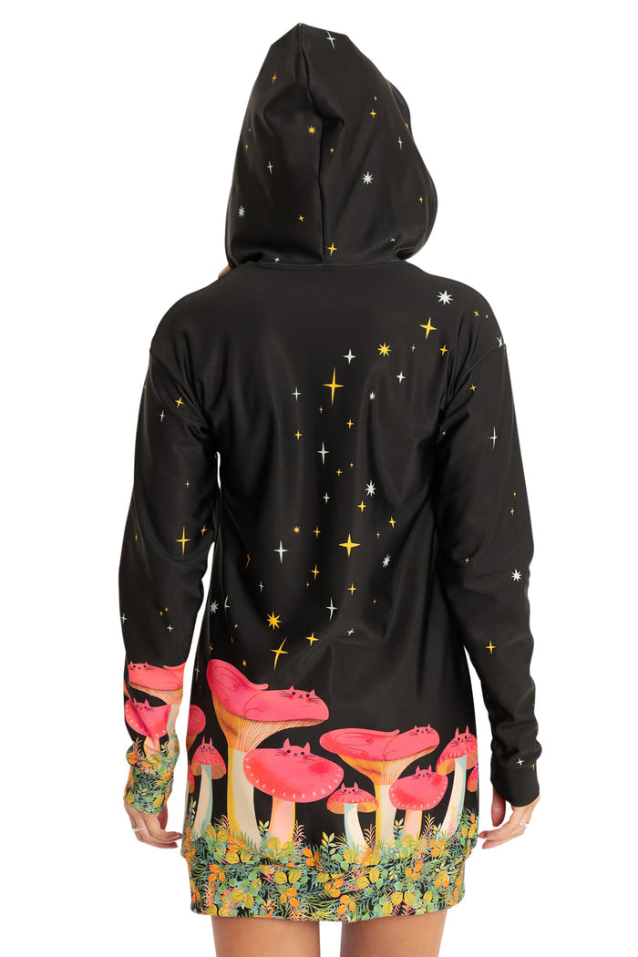 BlackMilk Clothing - Mushroom Cats Slouchy Hoodie