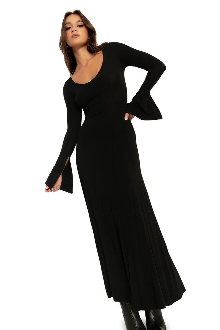 BlackMilk Clothing - Mythos Split Sleeve Maxi Dress