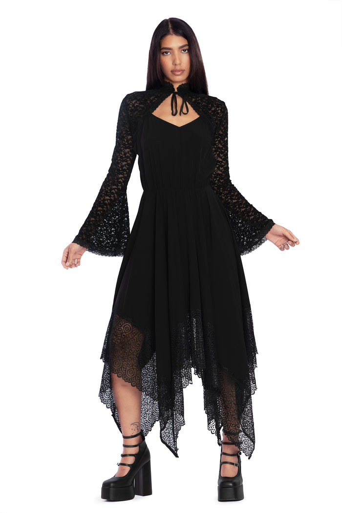 BlackMilk Clothing - Nature Witch Velvet Lace Shrug
