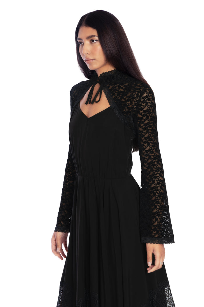 BlackMilk Clothing - Nature Witch Velvet Lace Shrug