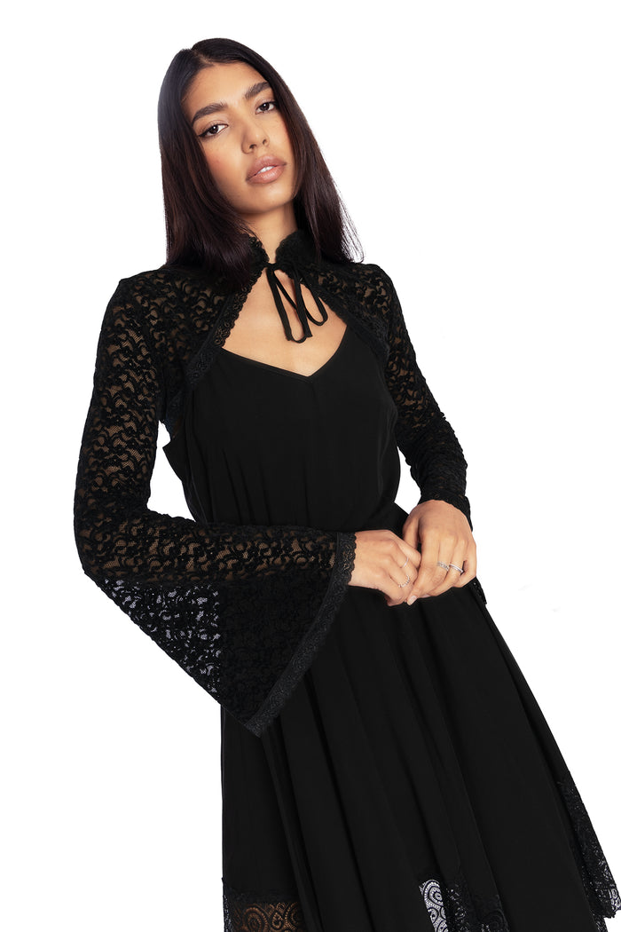 BlackMilk Clothing - Nature Witch Velvet Lace Shrug