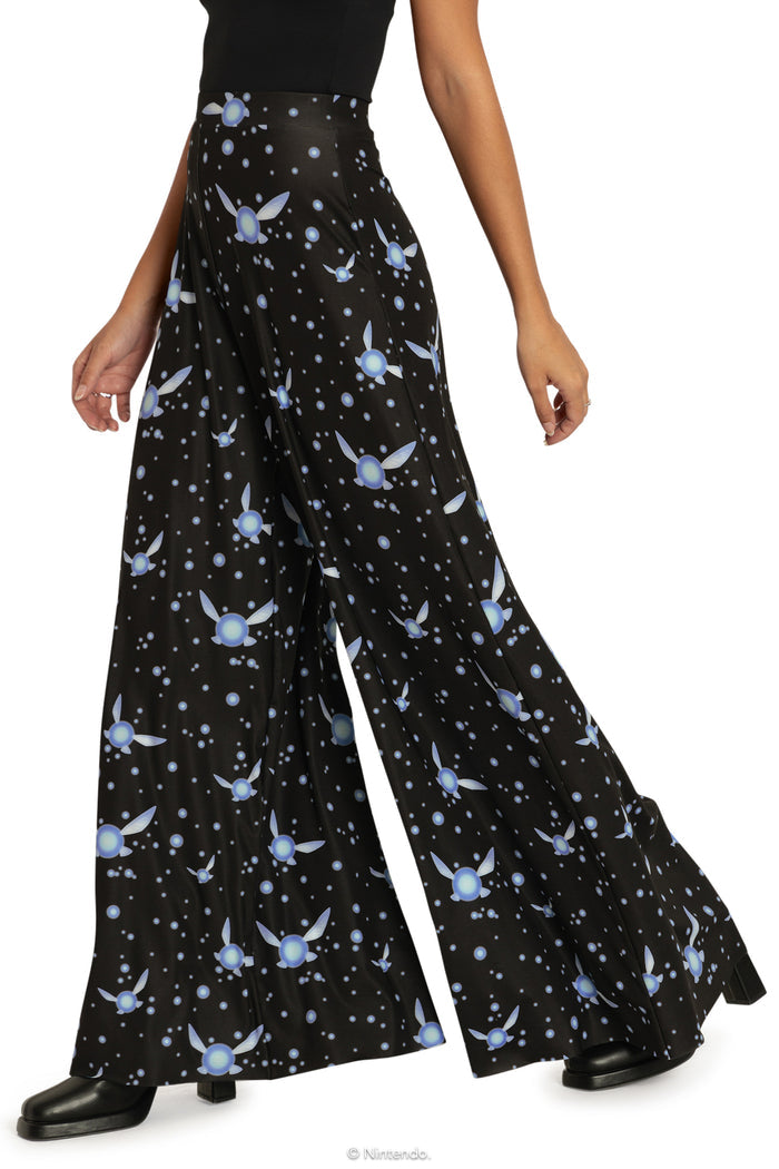 BlackMilk Clothing x Nintendo The Legend Of Zelda - Navi Palazzo Pants - The Legend of Zelda Merchandise - Collaboration apparel - Licenced.