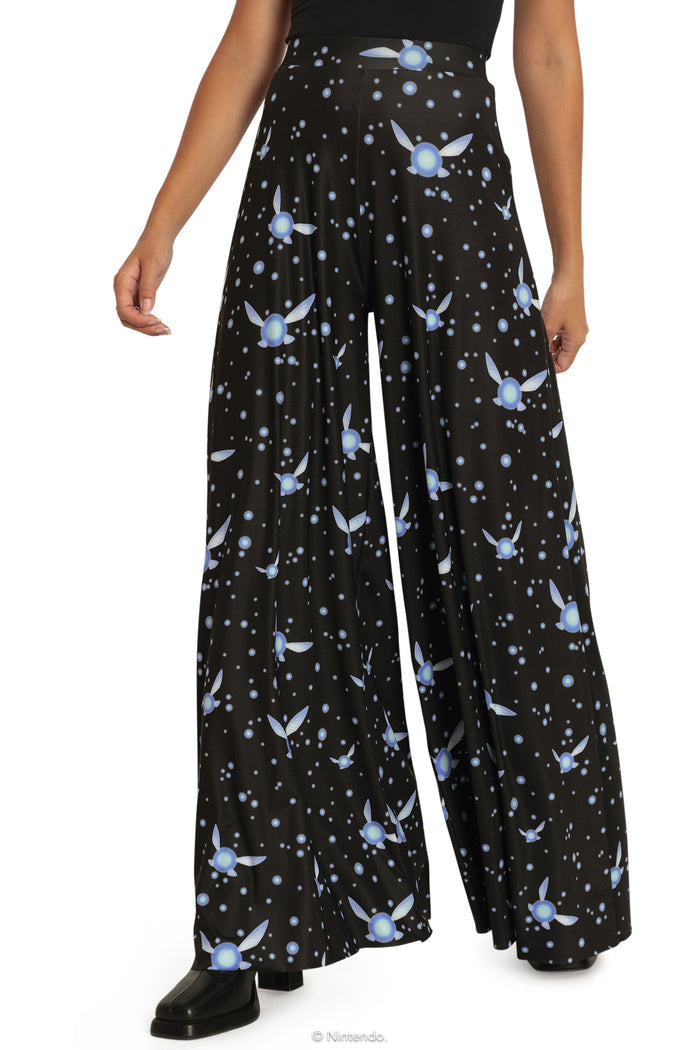 BlackMilk Clothing x Nintendo The Legend Of Zelda - Navi Palazzo Pants - The Legend of Zelda Merchandise - Collaboration apparel - Licenced.
