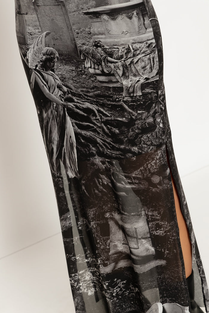 Necropolis Sheer Column Maxi Dress