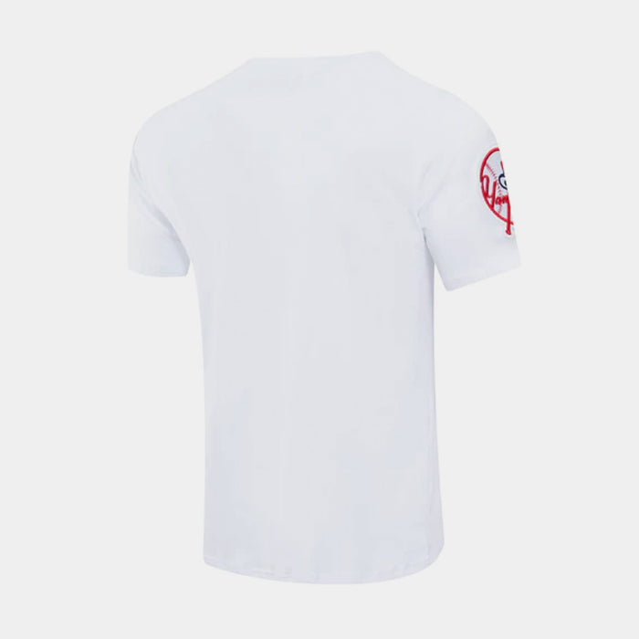 New York Yankees Classic Mens Short Sleeve Shirt (White/Navy)