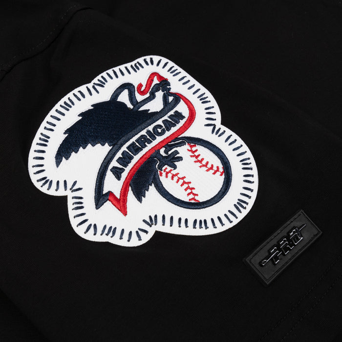 New York Yankees DIY Stitch Mens Short Sleeve Shirt (Black/Blue)