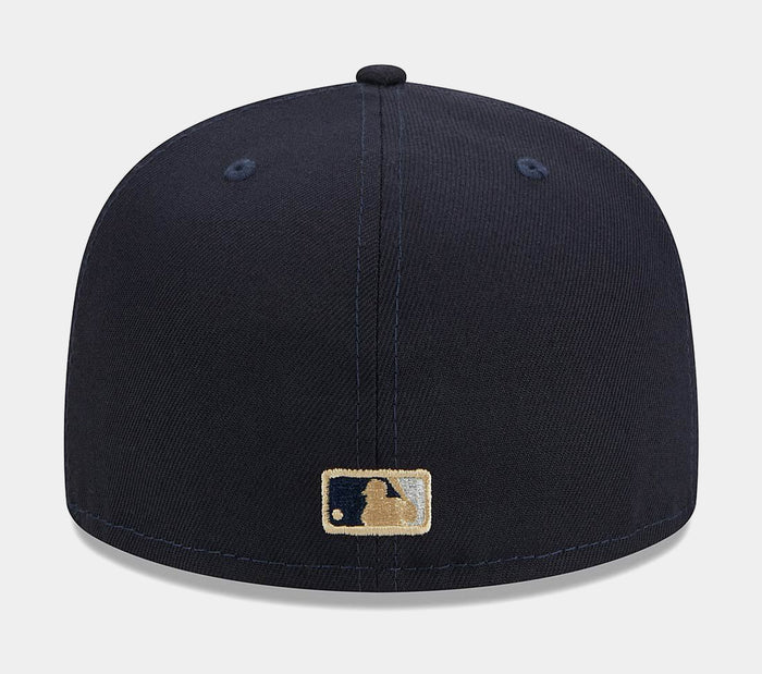 New York Yankees Laurel Side Patch 59FIFTY Mens Hat (Navy)