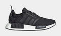 NMD R1 Grade School Running Shoes (Black/White)