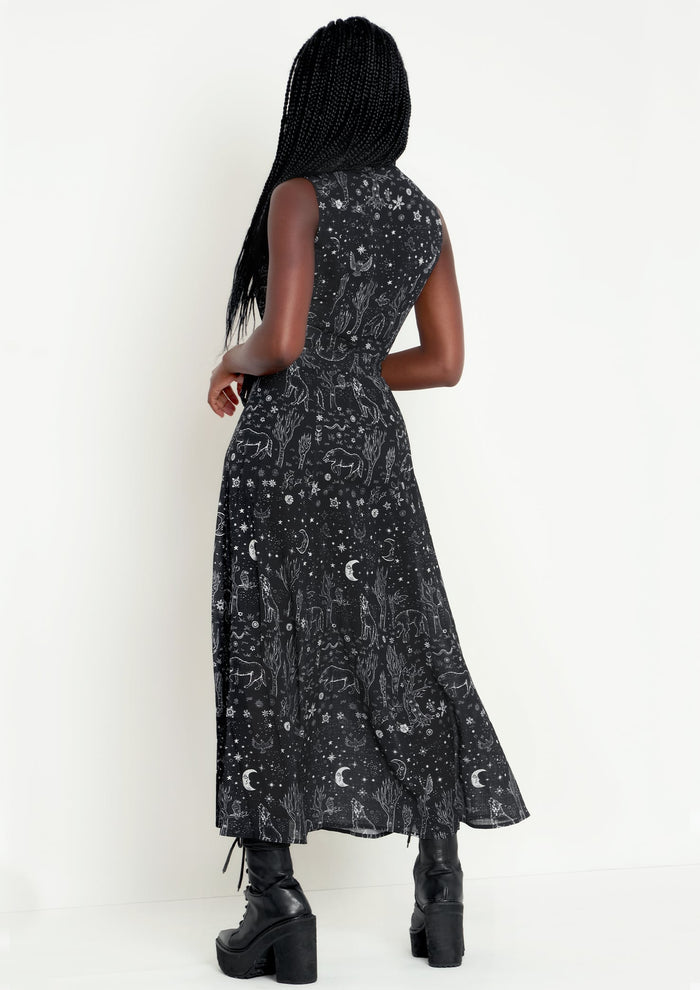 Nocturnal Maxi Shirt Dress