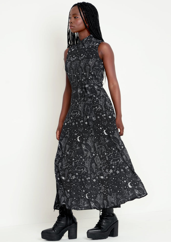 Nocturnal Maxi Shirt Dress