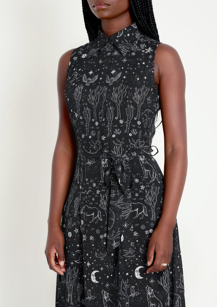 Nocturnal Maxi Shirt Dress